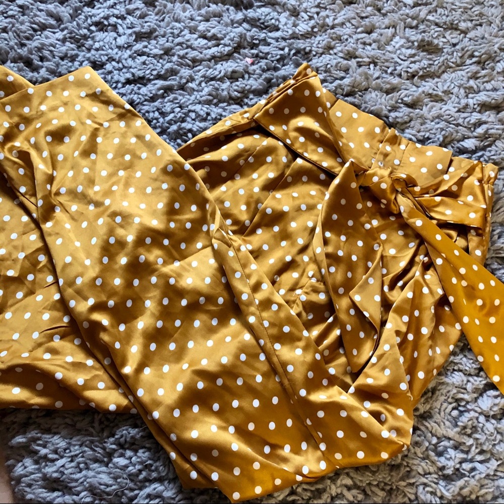 silk polka dot pants